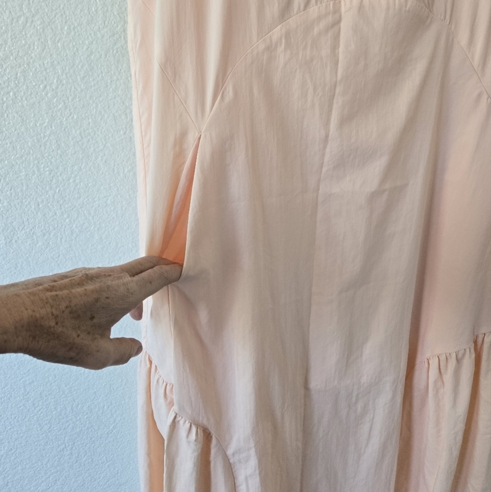 LIVE! Activewrar Brazilian Brand Nylon Midi Dress‎ Peach Color Size Small NWT - Picture 10 of 16